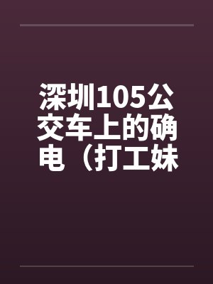 深圳105公交车上的确电（打工妹）封面
