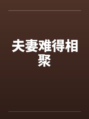 夫妻难得相聚封面