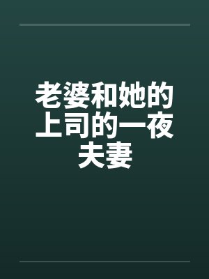 老婆和她的上司的一夜夫妻笔趣阁无弹窗封面