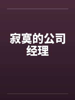 寂寞的公司经理by佚名封面