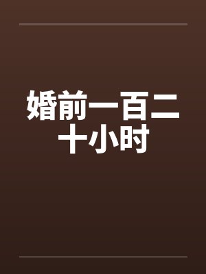 婚前一百二十小时封面