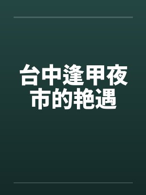 台中逢甲夜市的艳遇by佚名封面