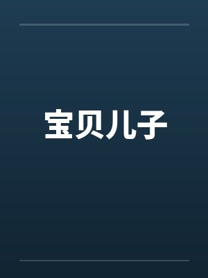 宝贝儿子by佚名封面