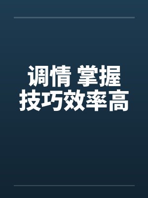 调情 掌握技巧效率高封面