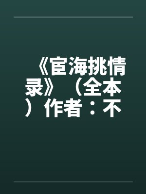 《宦海挑情录》（全本）作者：不详笔趣阁无弹窗封面