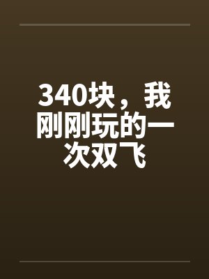 340块，我刚刚玩的一次双飞by佚名封面