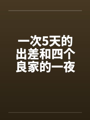 一次5天的出差和四个良家的一夜情by佚名封面