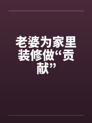 老婆为家里装修做“贡献”by佚名笔趣阁无弹窗封面