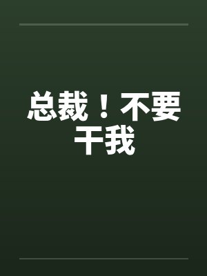 总裁！不要干我笔趣阁无弹窗封面