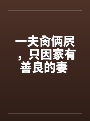 一夫肏俩屄，只因家有善良的妻 完结笔趣阁无弹窗封面