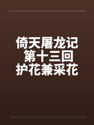 倚天屠龙记 第十三回护花兼采花 第十四回不悔遭猥亵笔趣阁无弹窗封面