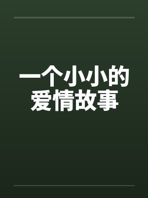 一个小小的爱情故事封面