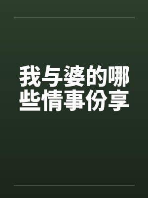 我与婆的哪些情事份享封面